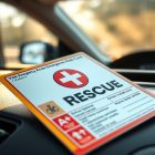 Karta ratownicza w samochodzie: co to jest, gdzie ją umieścić i jak działa dla służb ratunkowych